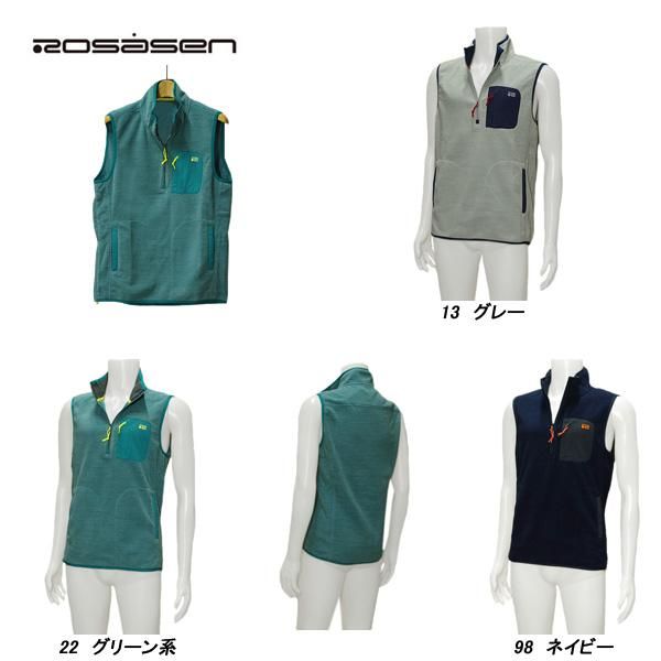 ロサーセン Rosasen メンズ 秋冬 保温 防風 フリースベスト 044-43072