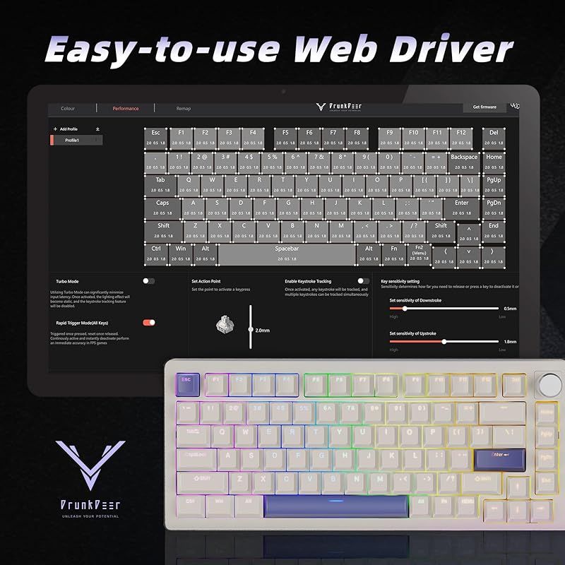 DrunkDeer A75 ラピッドトリガー メカニカルキーボード 82キー DrunkDeer A75 ラピッドトリガー メカニカルキーボード 82キー