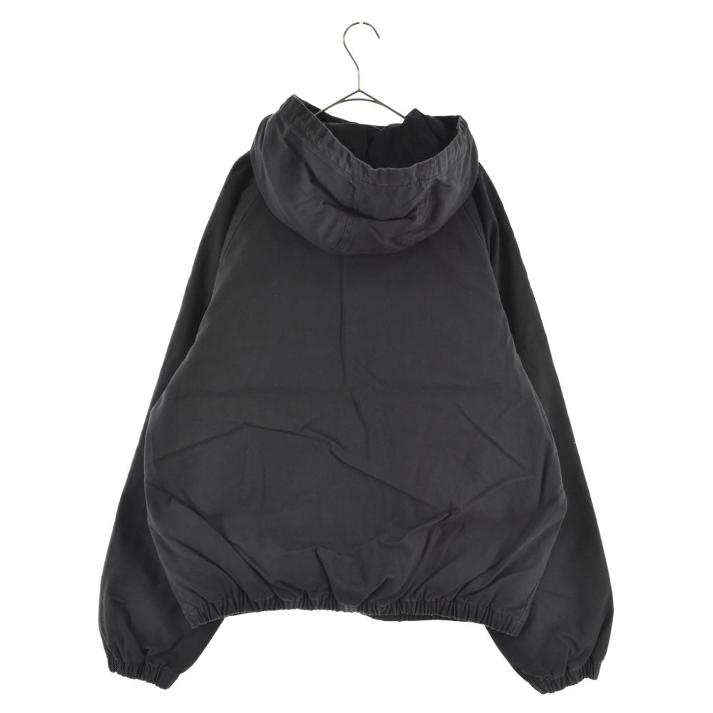 SUPREME (シュプリーム) 22SS Cotton Hooded Jacket コットン フーデッド ジャケット ジップアップパーカー ブラック  - メルカリ