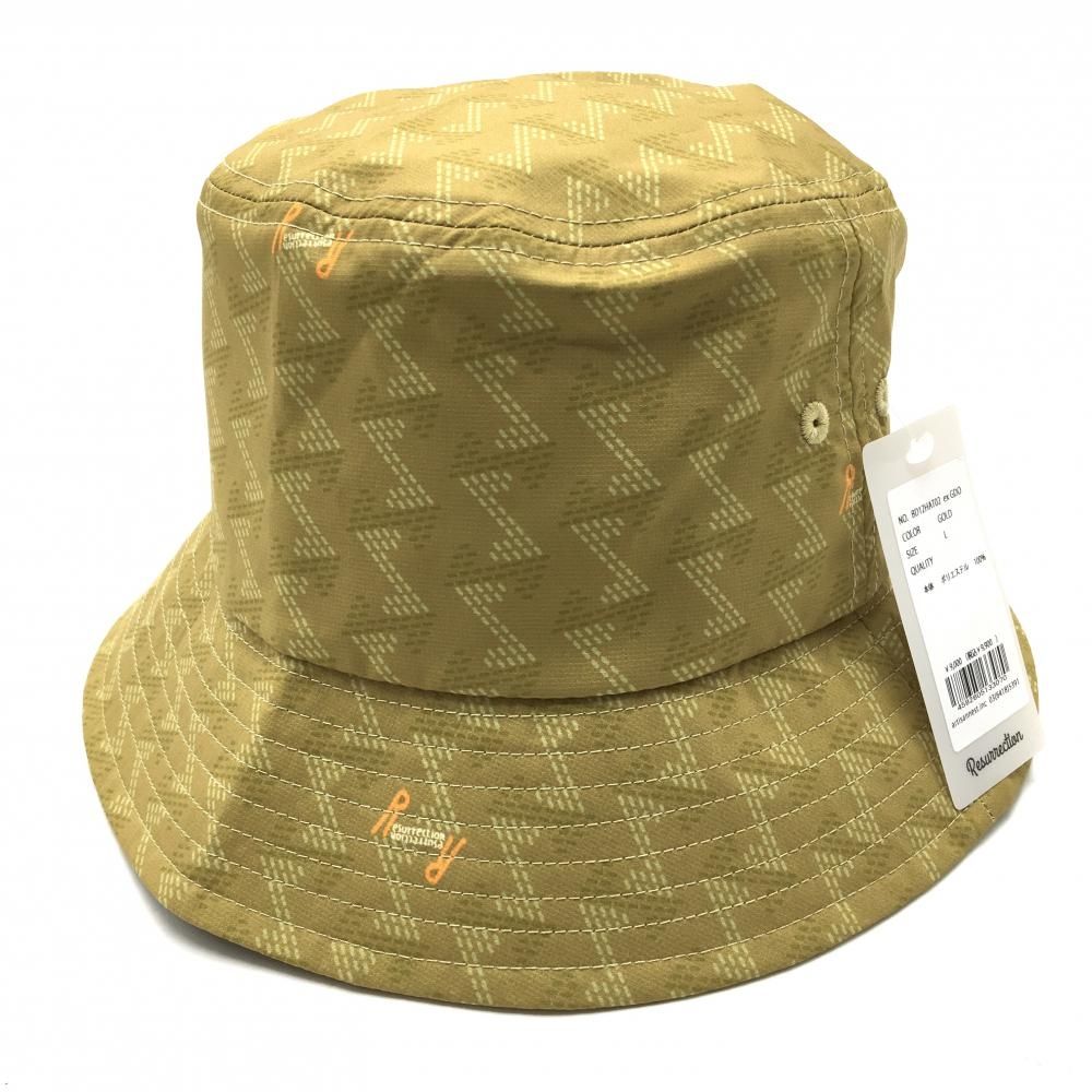 レザレクション ハット カーキ系 総柄 L ゴルフウェア Resurrection