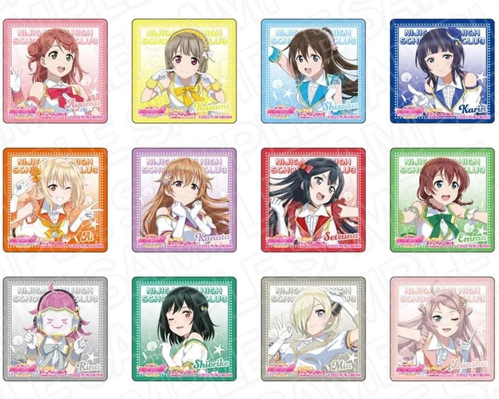 アクリルスタンド アクリルパネル 全12種セット THEキャラCAFE心斎橋OPA店×ラブライブ!シリーズ 2025 アクリルブロック 虹ヶ咲学園スクールアイドル同好会