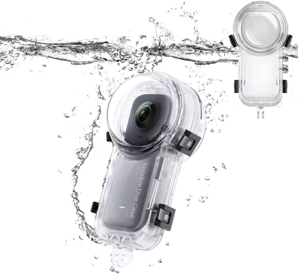 X4 見えない潜水ケース 360度カメラ 水中ケース 防水深さ50M ブラインドゾーン排除 Insta360 HD光学レンズ x4潜水ケース 水中撮影 全方位保護 耐圧性 防塵 落下防止 傷に強い 取付け簡単 ダイビング保護カバー 水中撮影用 ダイビング|シュ
