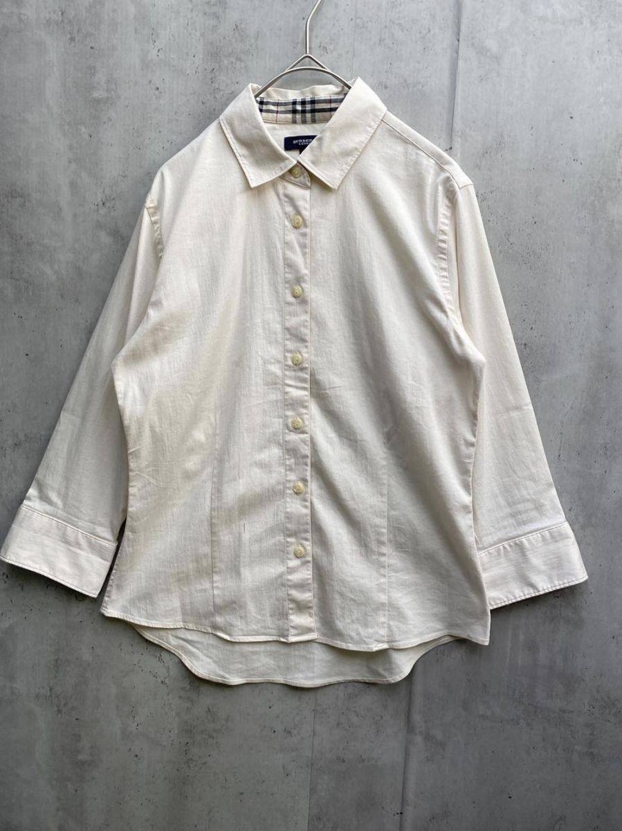 Mechanics80【1144】美品BURBERRY LONDONポロシ BURBERRY LONDON バーバリー ロンドン 七分袖 ノバチェック