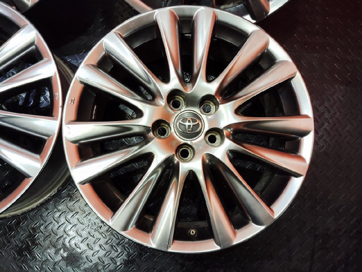 TOYOTA トヨタ ハリアー 純正ホイール 18インチ 4本 7.5J5HPCD114.3+45 ハイグロス アルファード流用可 　(VHA498) TOYOTA トヨタ ハリアー 純正ホイール 18インチ 4本 7.5J5HPCD114.3+45