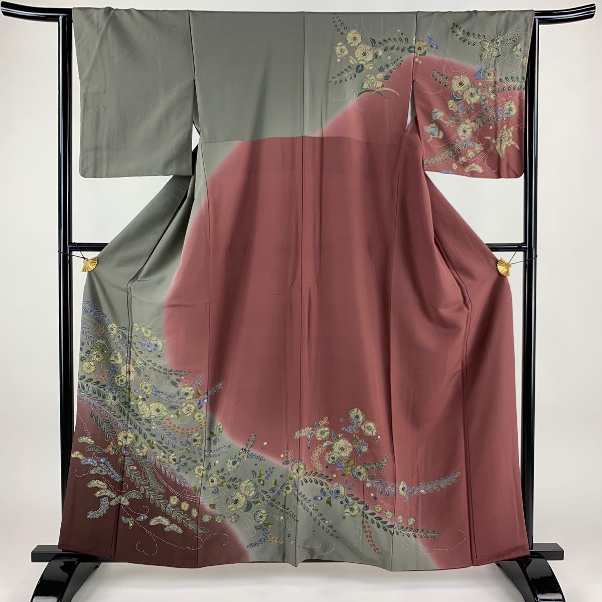 豪華絢爛　辻が花　総柄　訪問着　金彩　袷　着丈161㎝ 豪華絢爛 辻が花 総柄 訪問着 金彩 袷 着丈161㎝