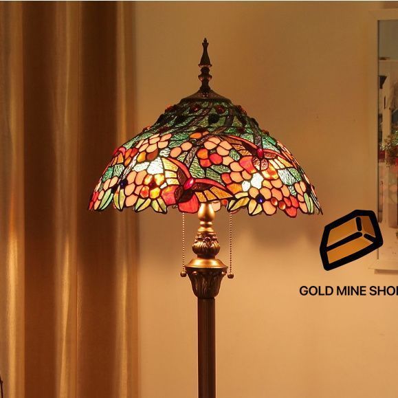 スタンドランプ★花柄アンティーク★室内装飾照明 楽天市場】40*65CM バラ柄ステンドグラスランプ スタンド照明 おしゃれ