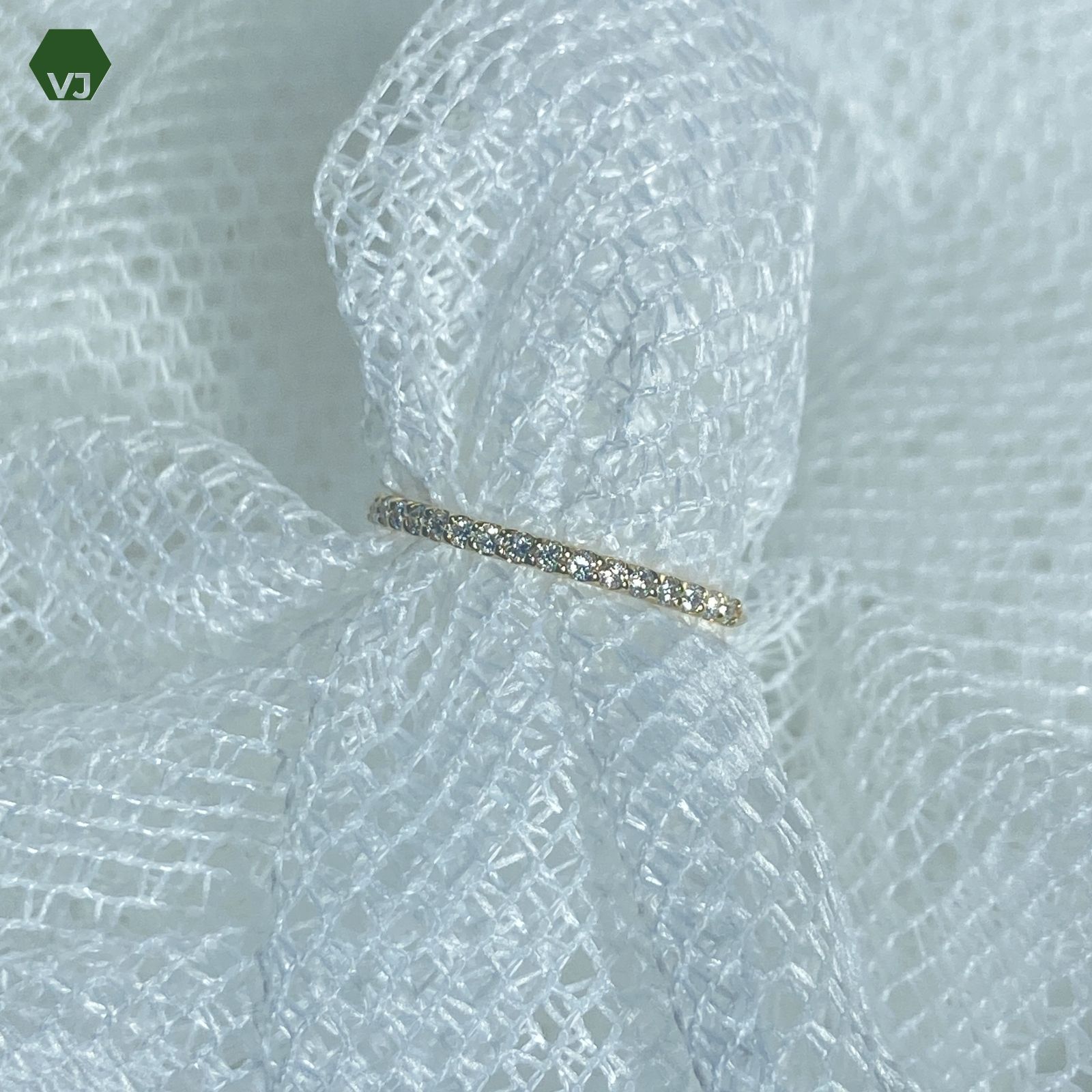 24-39】ダイヤモンド リング D0.17ct【中古】【K18YG】【11号】☆By 