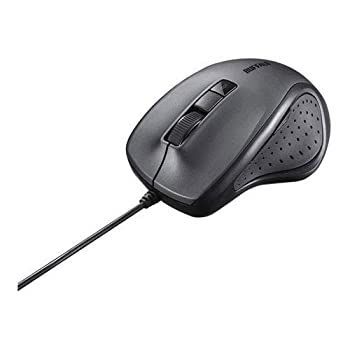 【中古】バッファロー BSMBU300BK 有線 BlueLED 静音 5マウス ブラック