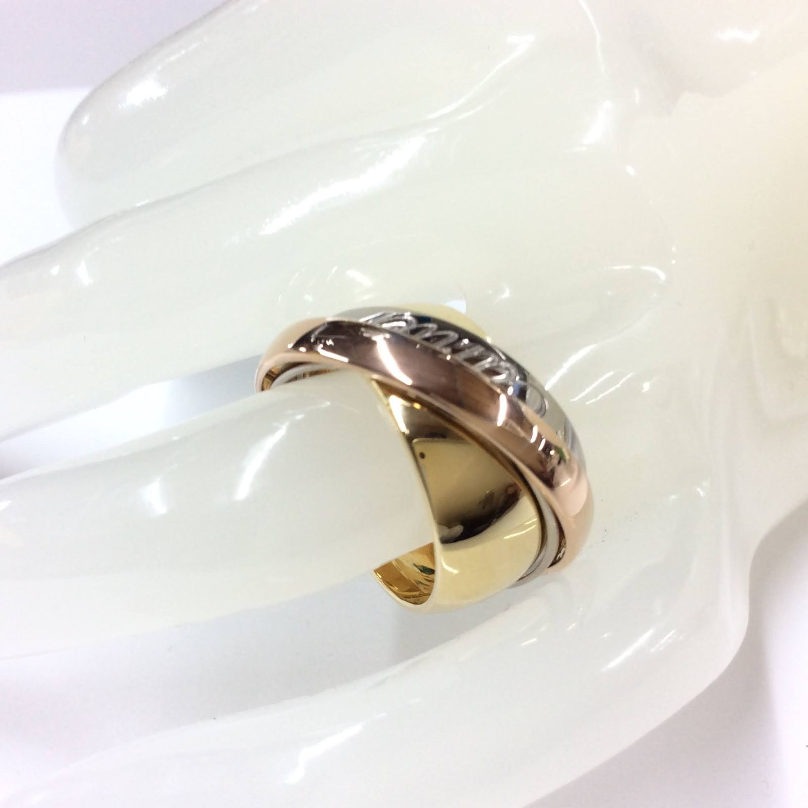 Cartier - カルティエ トリニティリング LM スリーカラー 57号 K18YG 