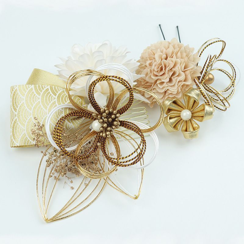 全新品】髪飾り ヘアアクセサリー 造花 ヘッドドレス 成人式