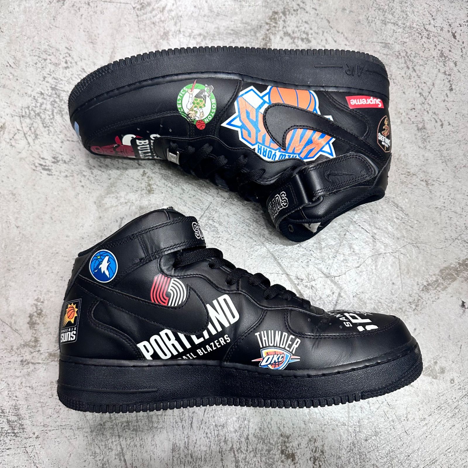 ナイキ エアフォース1 ミッド シュプリーム NBA ブラック 新品 Supreme 