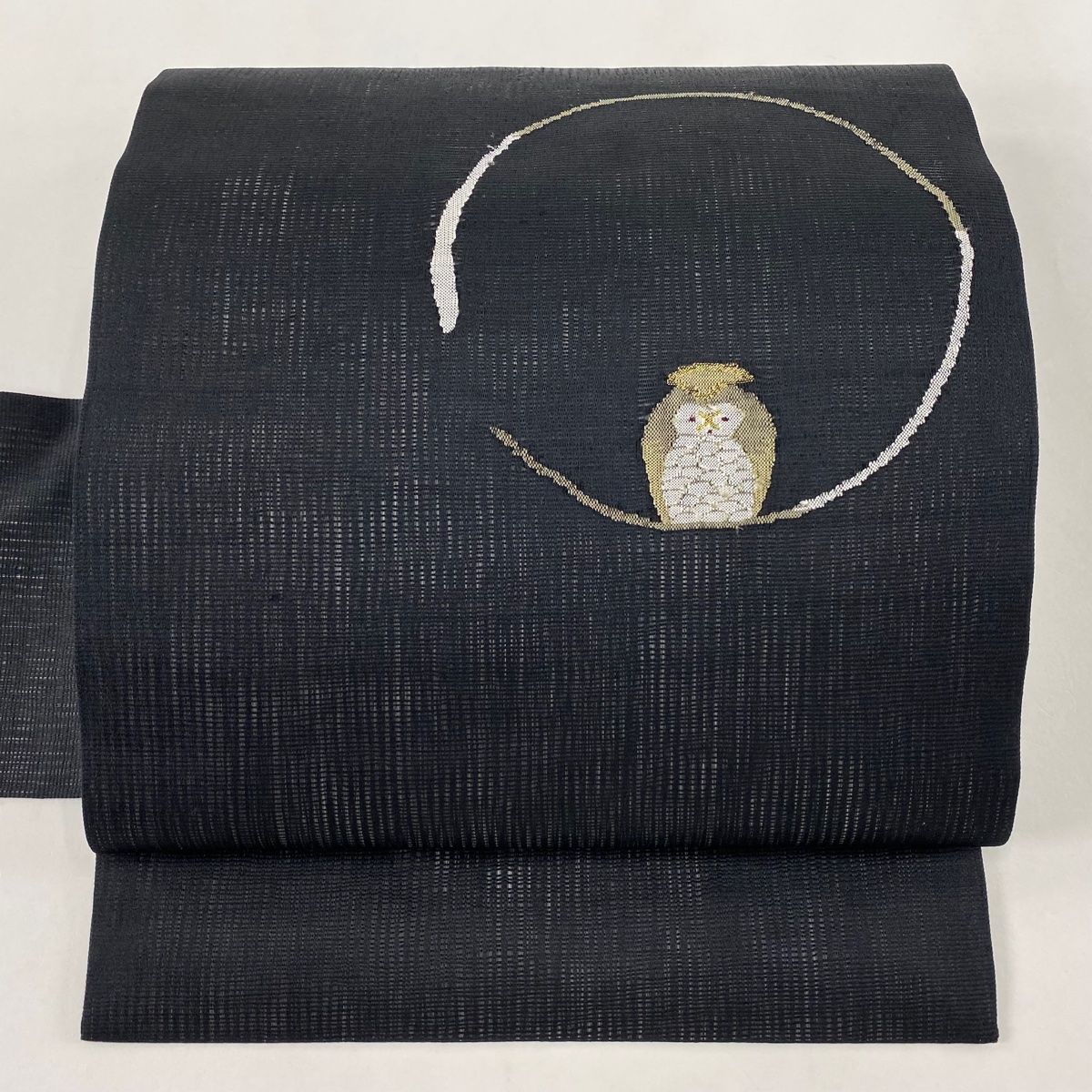 名古屋帯 美品 逸品 夏帯 フクロウ 箔 黒 正絹 【中古】 - メルカリ
