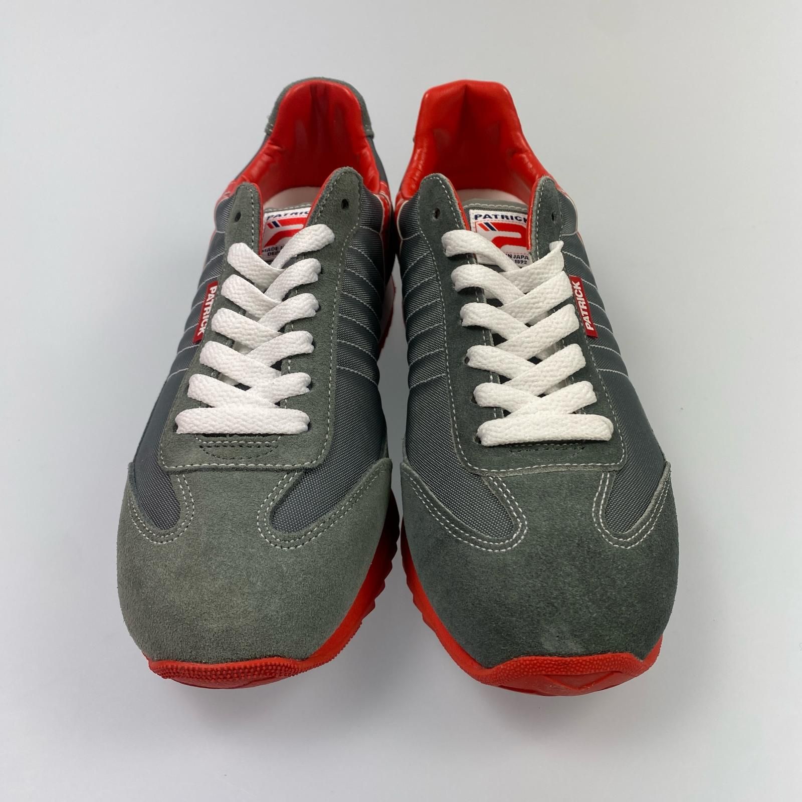 PATRICK スエード スニーカー グレー/レッド 24-24.5cm/ 38 PATRICK グレー/レッド スニーカー - メルカリ