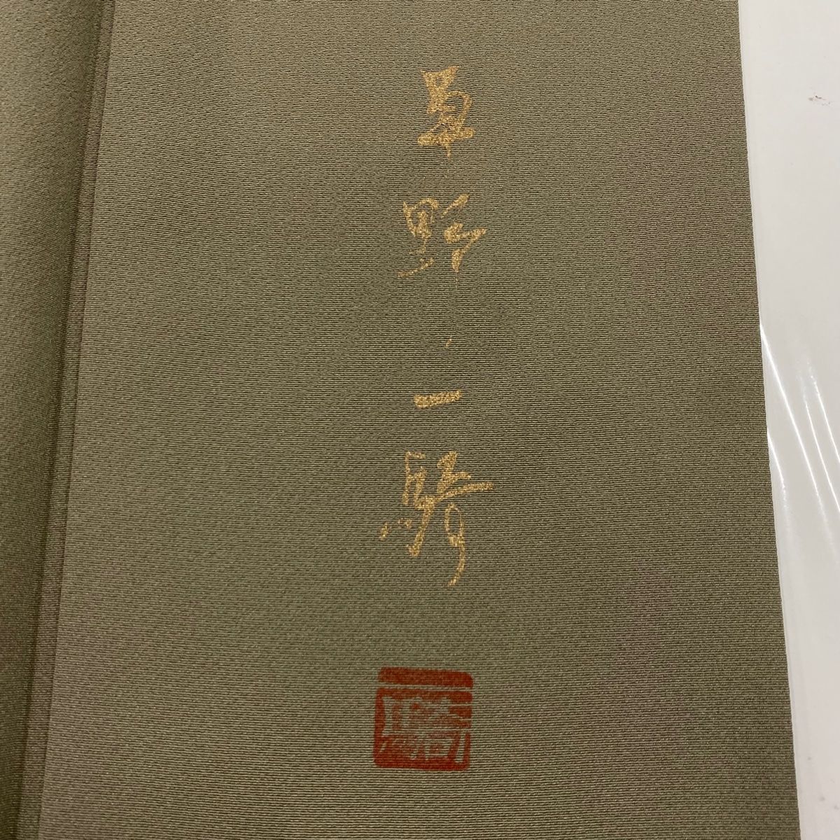 付下げ 身丈159.5cm 裄丈65.5cm M 袷 草野一騎 落款 橘 桐