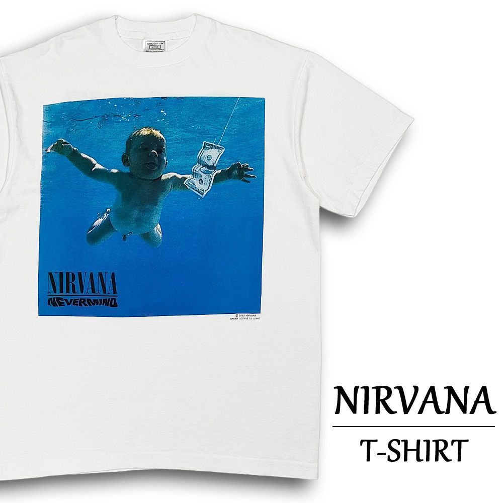 ニルヴァーナ Tシャツ 半袖 ネバーマインド ホワイト サイズ：メンズ L NIRVANA 