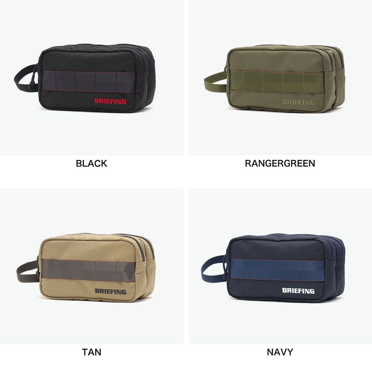 日本 ブリーフィング ゴルフ ポーチ 小物入れ 大きめ GOLF ブランド メンズ レディース カート ボール入れ 撥水 丈夫 2層 SERIES DOUBLE ZIP POUCH STD