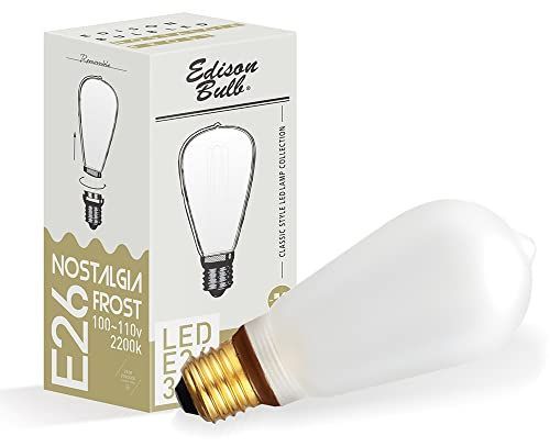 単品_ロングフロスト E26 調光器対応 エジソンバルブ LED電球 ノスタルジア (ロングフロスト) 150lm 2200K 電球色 エジソン電球 裸電球 間接照明 おしゃれ レトロ