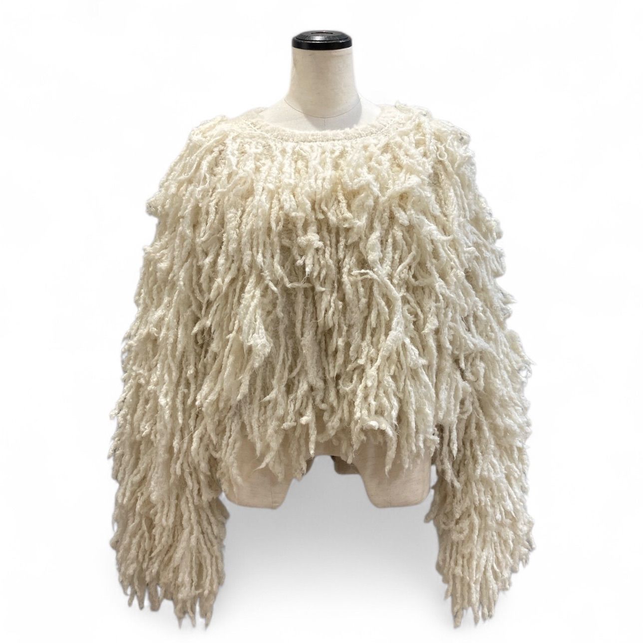 anuke アンヌーク ループフリンジニット アイボリー FREE レディース