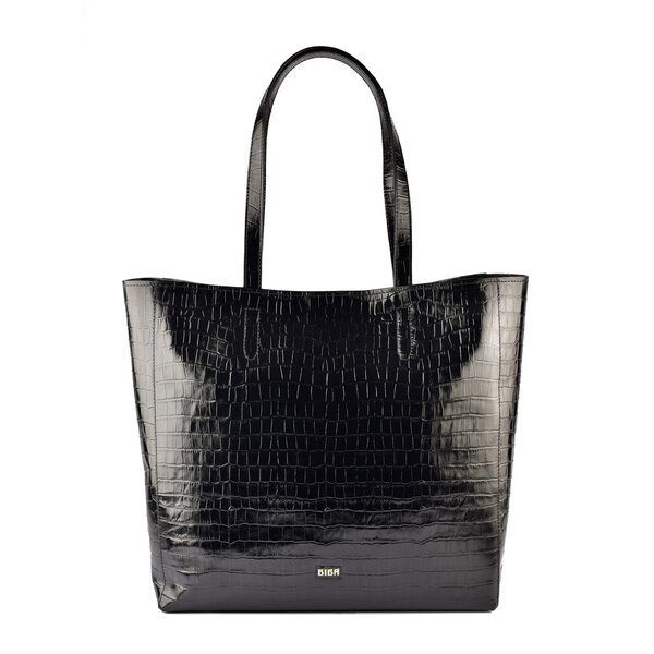 【送料無料】 ビバ レディース ハンドバッグ バッグ Croc Embossed Tote Bag Black