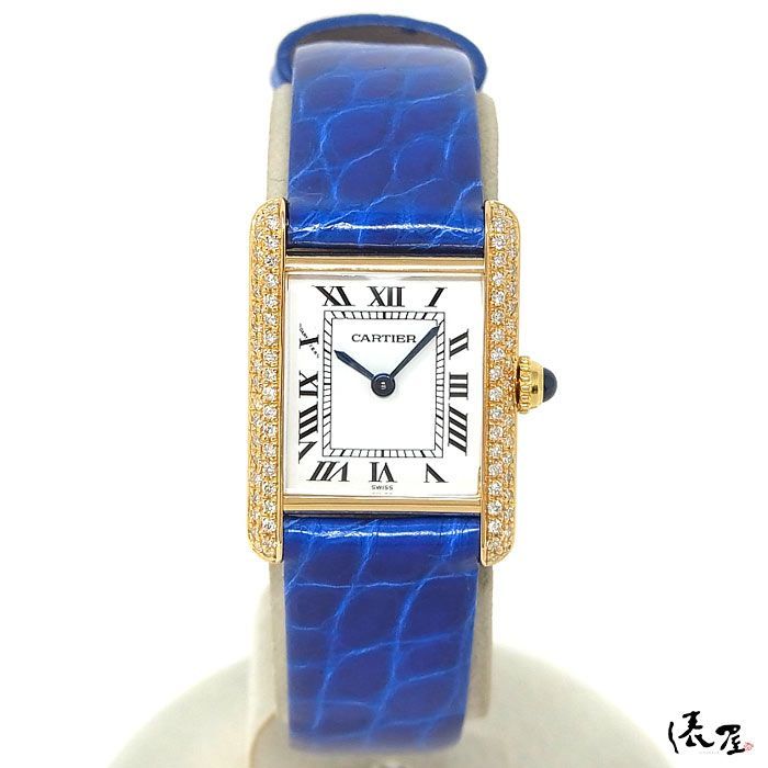 【ダイヤベゼル】カルティエ マストタンク SM OH済 ヴィンテージ レディース Cartier 時計 腕時計 中古【送料無料】