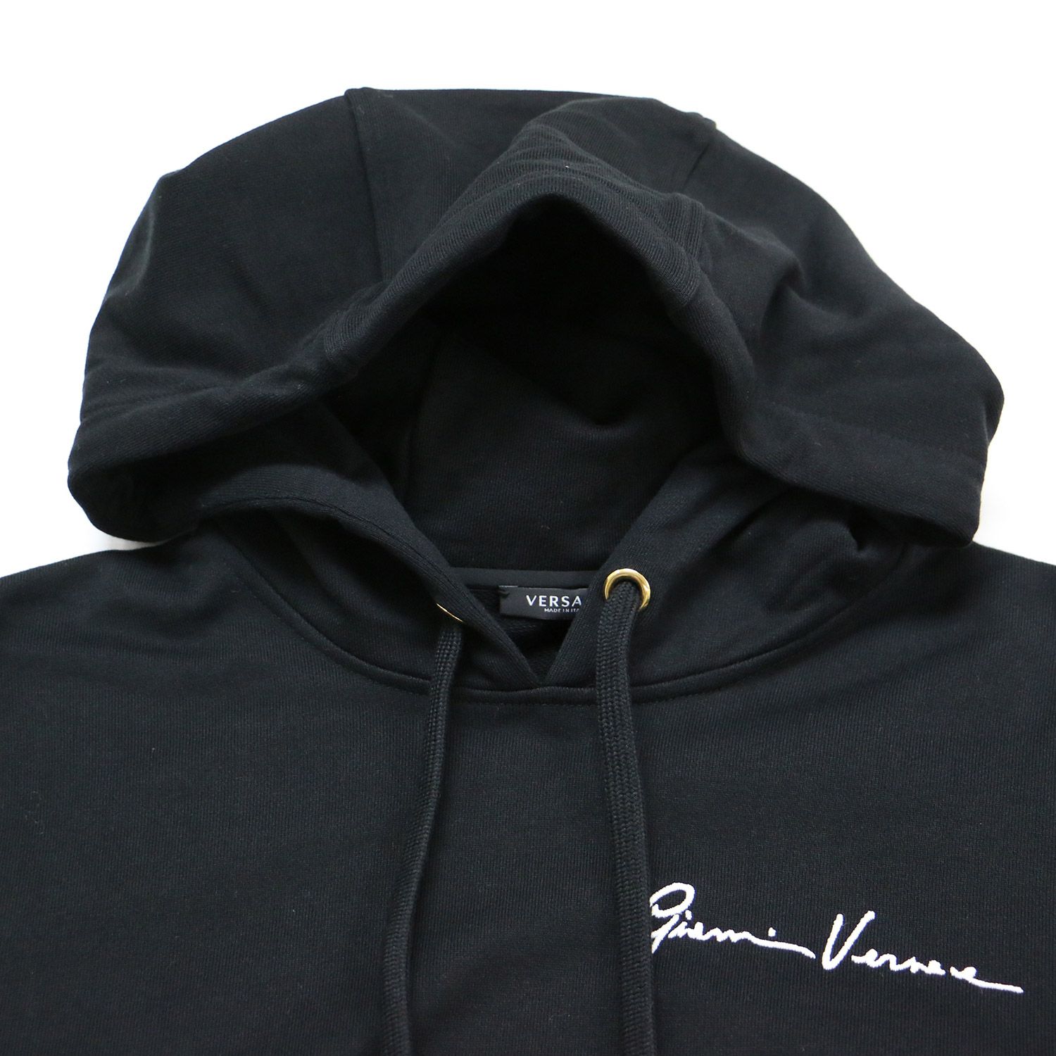 美品】VERSACE ヴェルサーチ パーカー ブラック 黒 サイズ:36 XXS