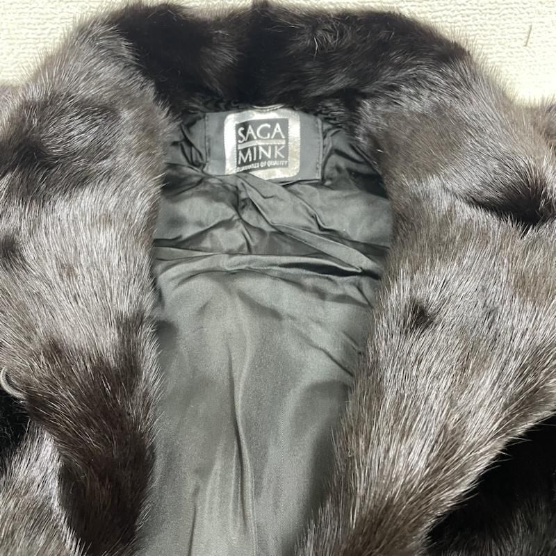 SAGA MINK ミンク 毛皮コート 銀タグ ダークブラウン SAGA MINK サガミンク コート 毛皮、ファー 銀タグ 毛皮 ミンク