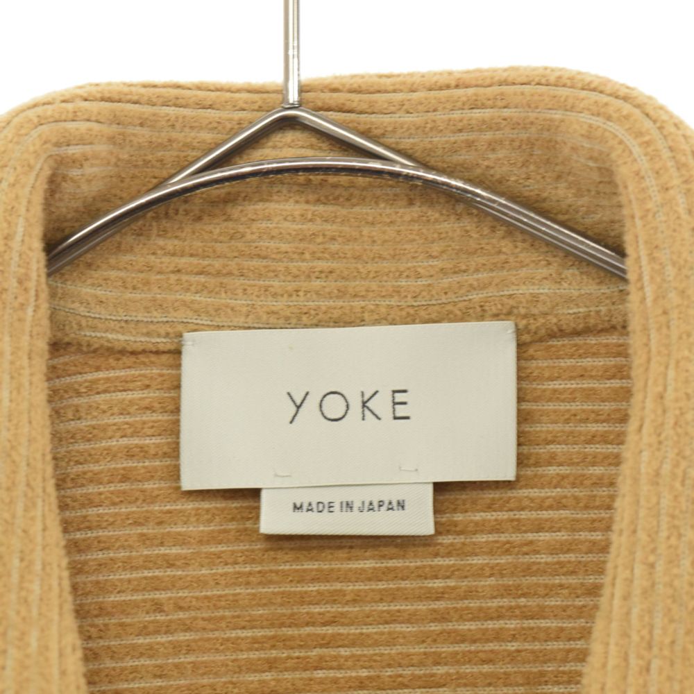 YOKE (ヨーク) 19AW KNIT CORDUROY WIDE SHORT BLOUSON ニットコーデュロイワイドショートブルゾン ジャケット  YK19AW0067B ブラウン