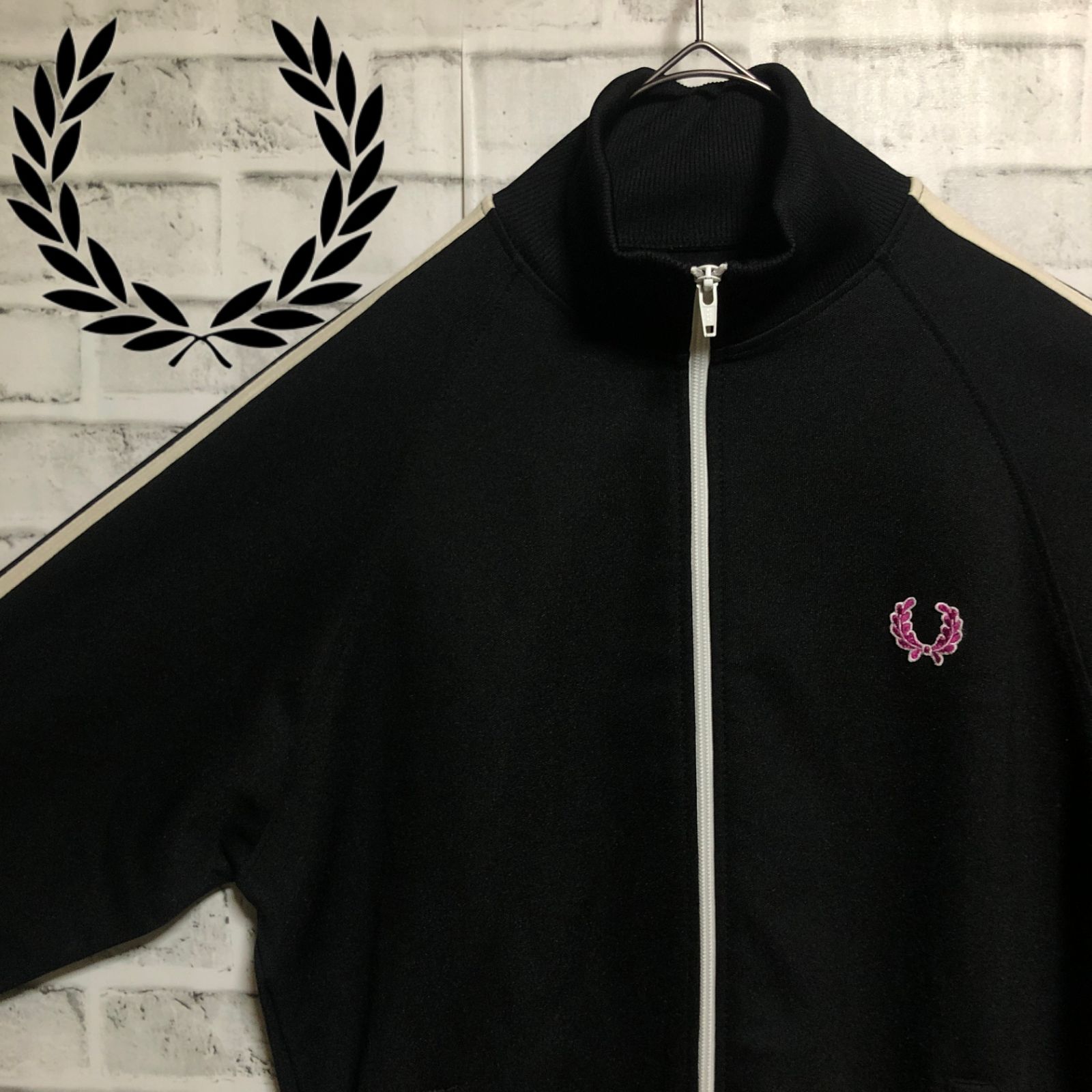 新作入荷!!】 Fred Perry⭐️トラックジャケット 黒白 vintage