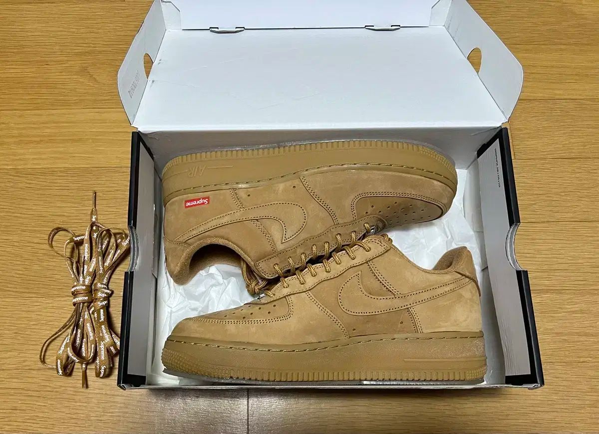 275 NIKE ナイキ x Supreme シュプリーム エアフォース 1 ロー フレックス エア フォース 1 ブラウン