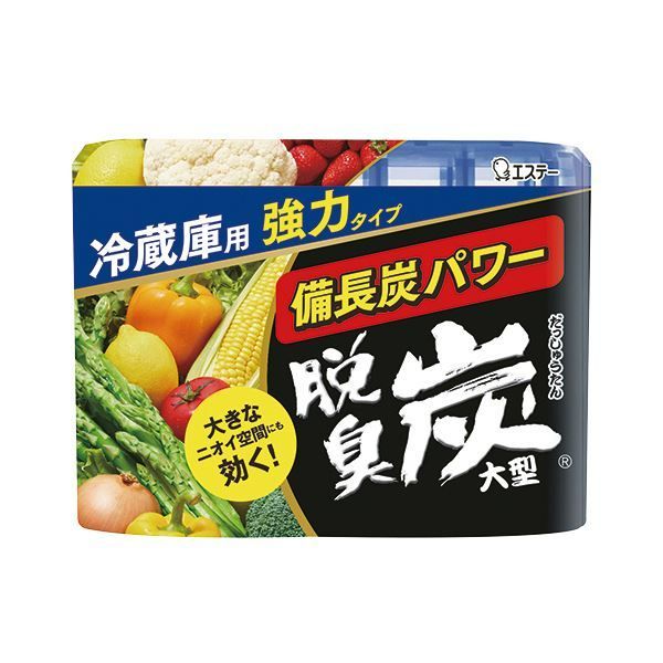 まとめ) エステー 脱臭炭 冷蔵庫用大型 240g 1セット（3個） 【×1