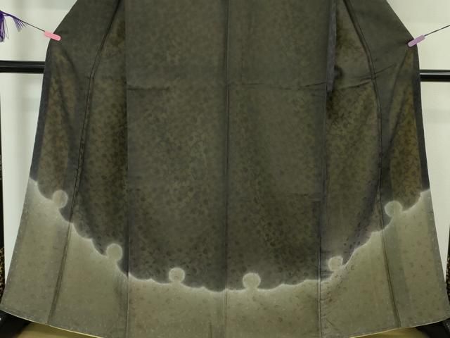 平和屋本店□極上 訪問着 紗袷 雪輪 花唐草紋紗 暈し染め 逸品