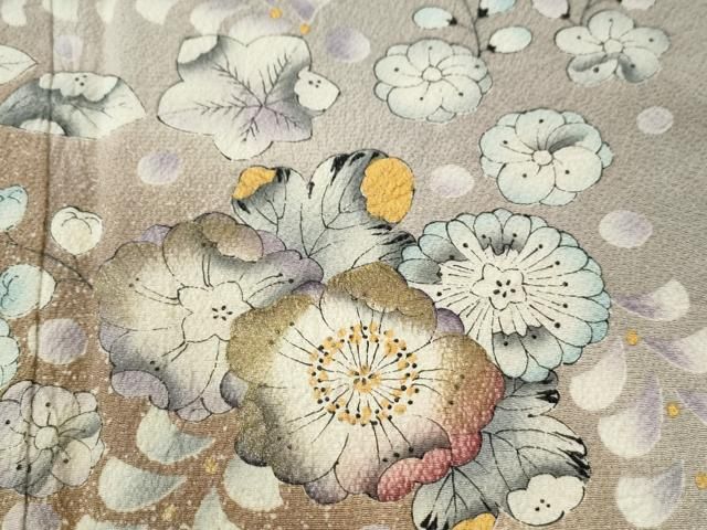 平和屋着物○訪問着 手描き 辻が花 暈し染め 金彩 鬼しぼ縮緬 正絹