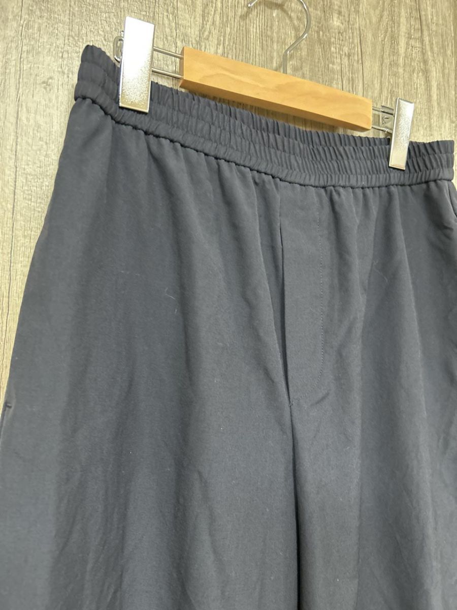 GALERIE VIE ギャルリー ヴィー コットン100% ウールタイプライターイージーストレート パンツ size36 濃紺 ◆◎レディース