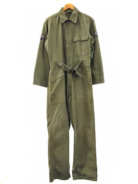 ヴィンテージ VINTAGE 40s US ARMY M-43 HBT オールインワン パッチ付き 13スター つなぎ 36R