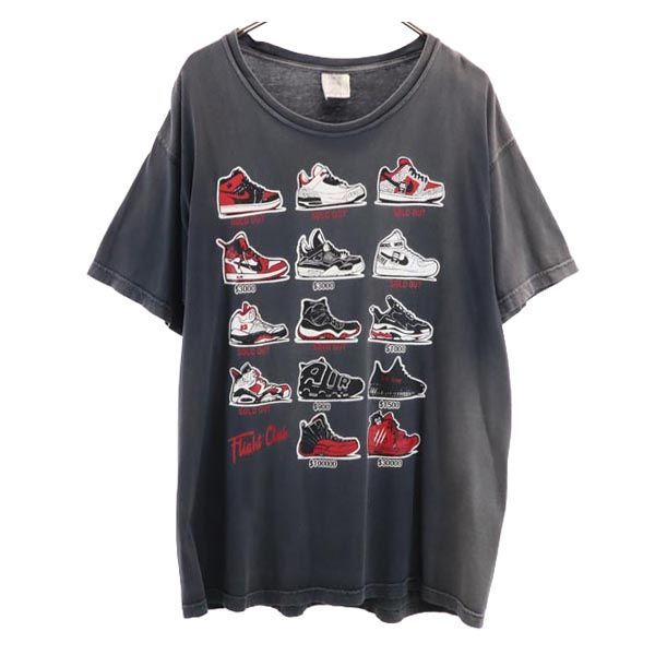 コンフォートカラーズ スニーカー柄 プリント 半袖 Tシャツ L グレー系 CONFORT COLORS メンズ 【中古】  【230619】 メール便可