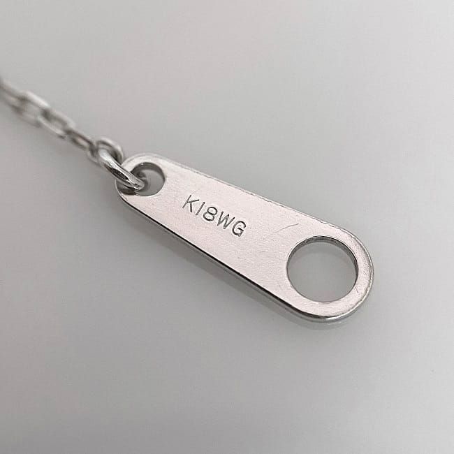 ハート ネックレス ホワイトゴールド WG f-20513 美品 ダイヤ - メルカリ