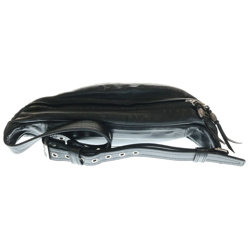 NO BRAND ノーブランド BIGTWIN ビッグツイン QUILTING LEATHER BAG クロスコンチョ キルティング レザー ボディバッグ ウエストバッグ ブラック