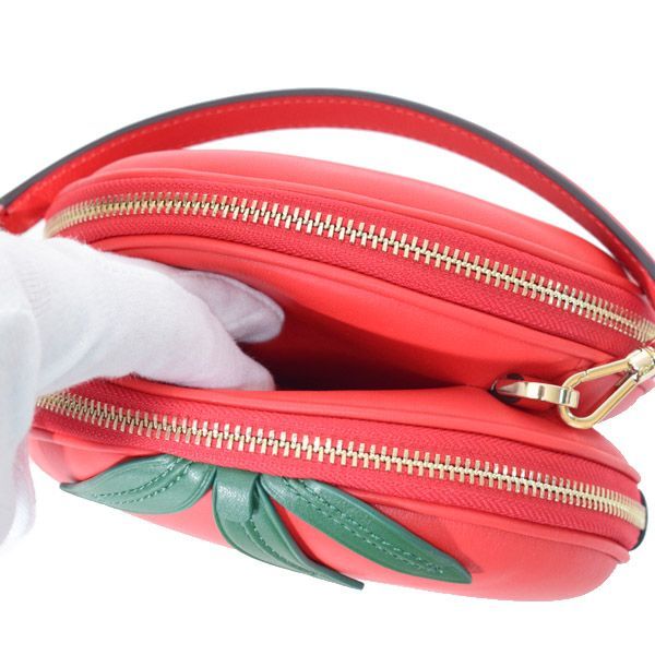ケイトスペード バッグ katespade スムースレザー トマト ダブル
