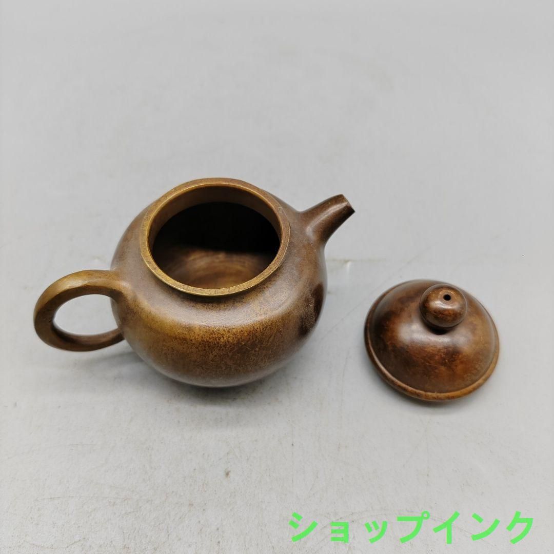 銅器 茶壺 小茶壺 茶道具 煎茶器 工芸品 置物 銅器 茶壺 小茶壺 茶道具 煎茶器 工芸品 置物 - メルカリ