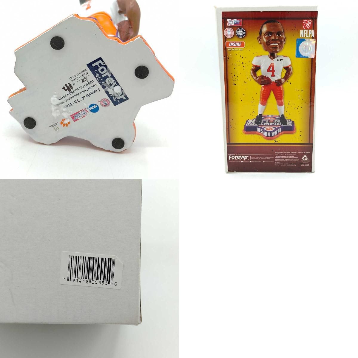 クレムソン大学タイガース NATIONAL CHAMPION バブルヘッド #4 DeSHAUN WATSON デショーン・ワトソン 中古】クレムソン大学タイガース NATIONAL CHAMPION バブル