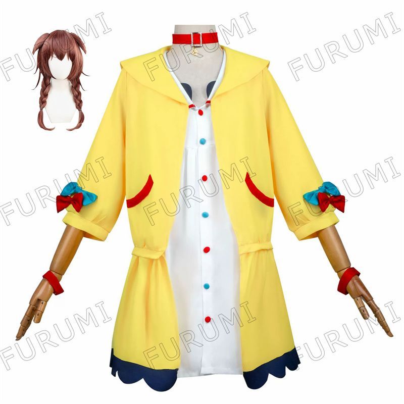 VTuber ブイチューバー コスプレ 戌神ころね コスプレ衣装 ウィッグ付き カツラ コスチューム パーティー 変装 制服 演出服 cosplay イベンド 変装 仮装 プレゼント 祭り仮装 アニメ クリスマス ハロウィン