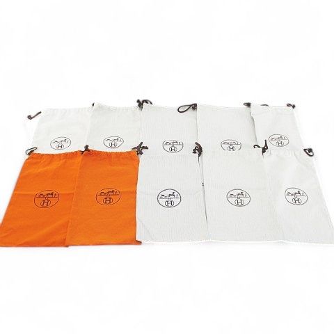 Hermes 巾着袋 エルメス HERMES 布袋 巾着 袋 オレンジ - メルカリ