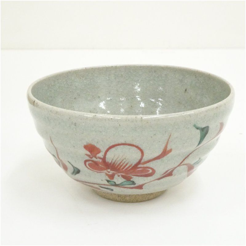茶道具 茶碗 渋草焼 野立茶碗 渋草柳三造 茶道具 茶碗 赤絵野点椀 渋草焼 野立茶碗 渋草柳三造 共箱