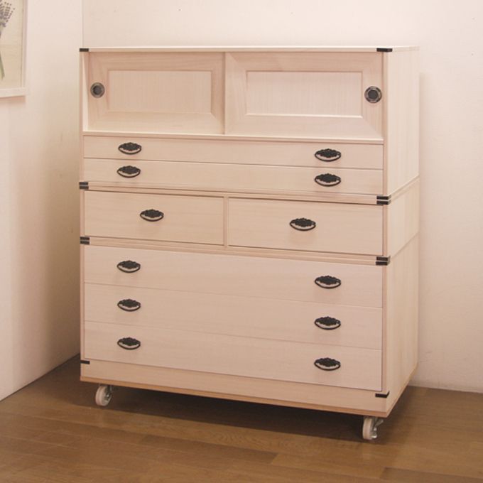 桐箱 桐の衣装箱 桐ダンス2段 着物・和服・衣装 桐ダンス 箪笥