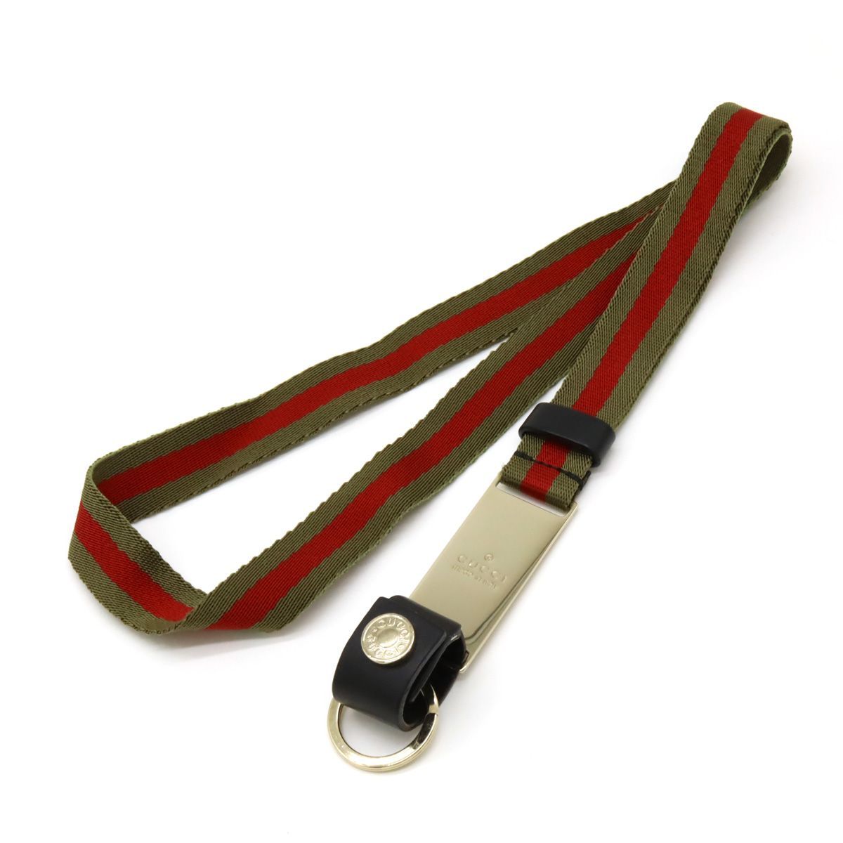 GUCCI - GUCCIネックストラップ/シェリーライン　赤ｘ緑 GUCCI - グッチ シェリーライン 赤x緑 ネックレストラップの