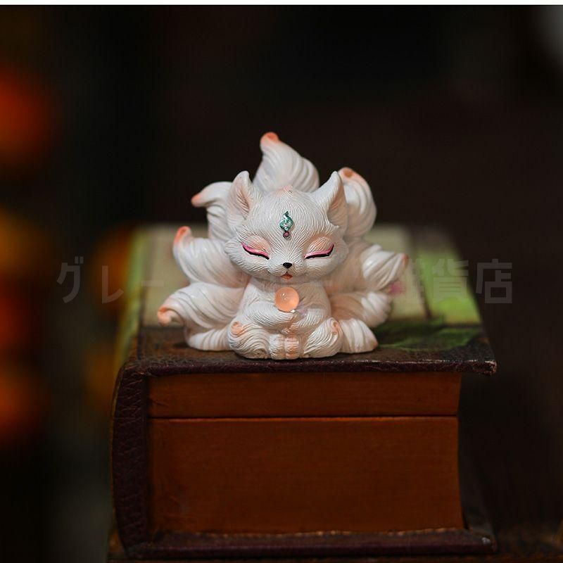 新品未使用】九尾狐 小狐 事務室 茶卓 茶道具 多肉鉢 造景 装飾