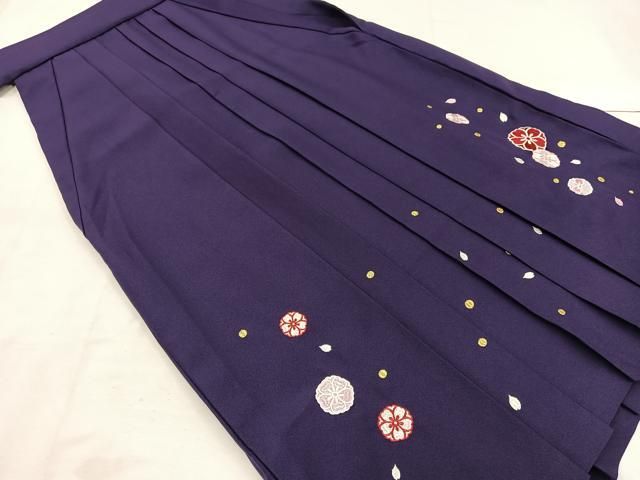 平和屋着物●女性 行灯袴 刺繍 舞桜文 洗える着物 BAAV1027mz