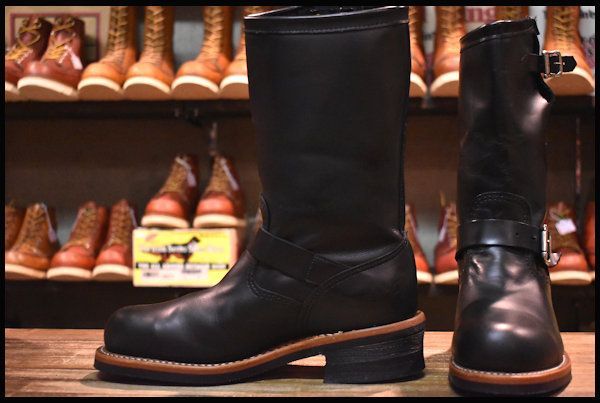 7E 美品 黒タグ】Chippewa チペワ 99953 エンジニア ブラック コード 
