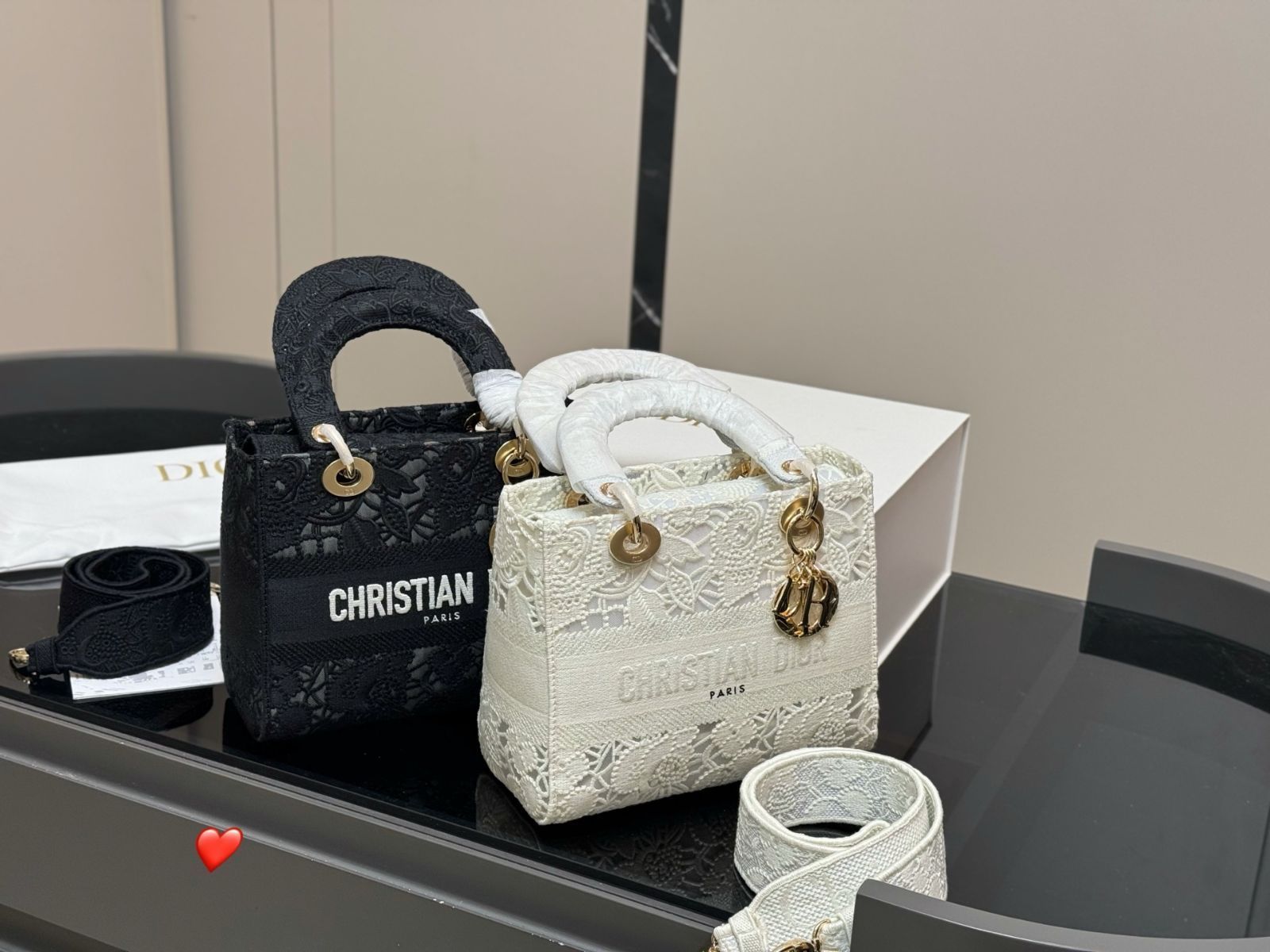 今日特価】Dior Lady Dior Lace Bag - レディー ディオール