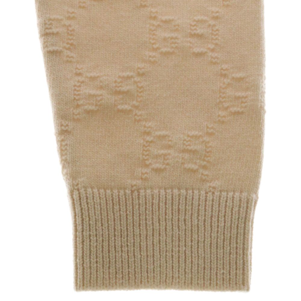 GUCCI (グッチ) GG総柄クルーネック ニットセーター ベージュ 692867